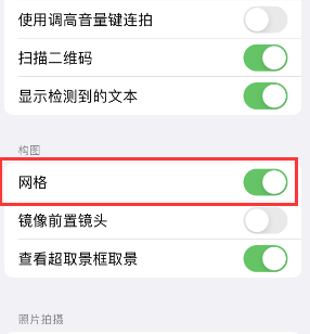 永胜苹果手机维修网点分享iPhone如何开启九宫格构图功能 